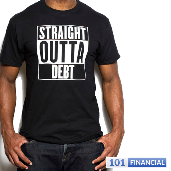 Straight Outta Debt Classic Crew neck Short Sleeve T-Shirt